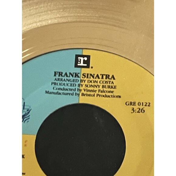 Rare Frank Sinatra "New York" 24KT Gold Plated 45 Single Record Framed Signed - Picture 7 of 10